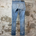 Amiri MX1 Light Denim Patch Blue Denim Jeans Sz 30