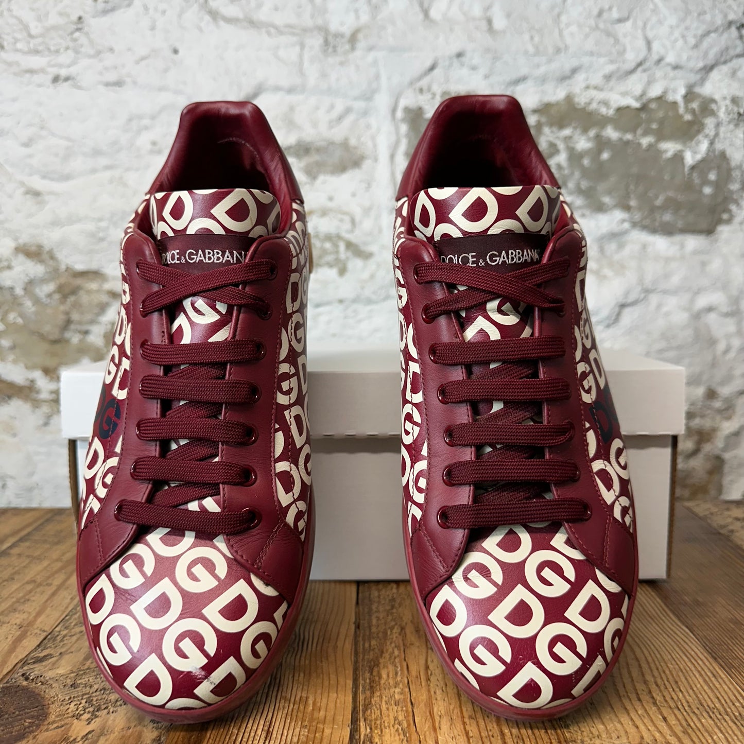Dolce Gabbana Portofino DG Mania Red Sneaker Sz 10.5