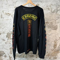 Chrome Hearts Gradient T Logo L/s Black Sz XL (Bleach Stains)