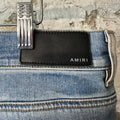 Amiri MX1 Cracked Orange Blue Denim Jeans Sz 38
