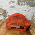 Amiri Black Leather Star Orange Trucker Hat