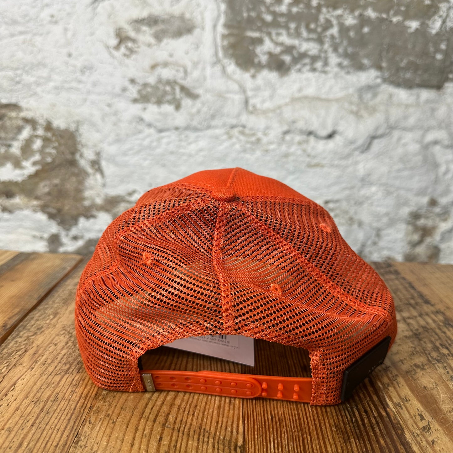 Amiri Black Leather Star Orange Trucker Hat