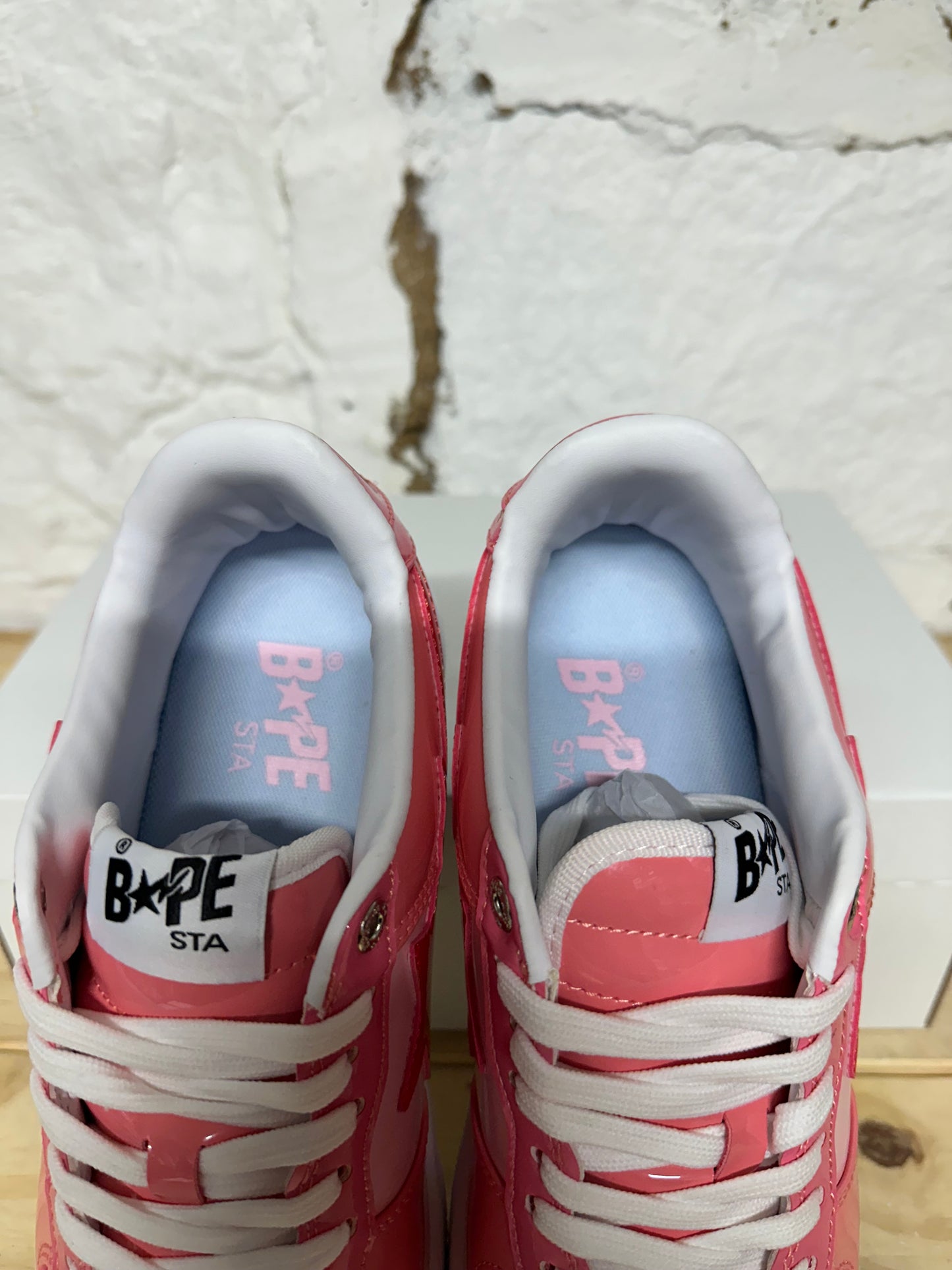 Bape Bapesta Pink Red Sz 8.5 DS