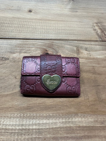 Gucci Pink Monogram Key Holder