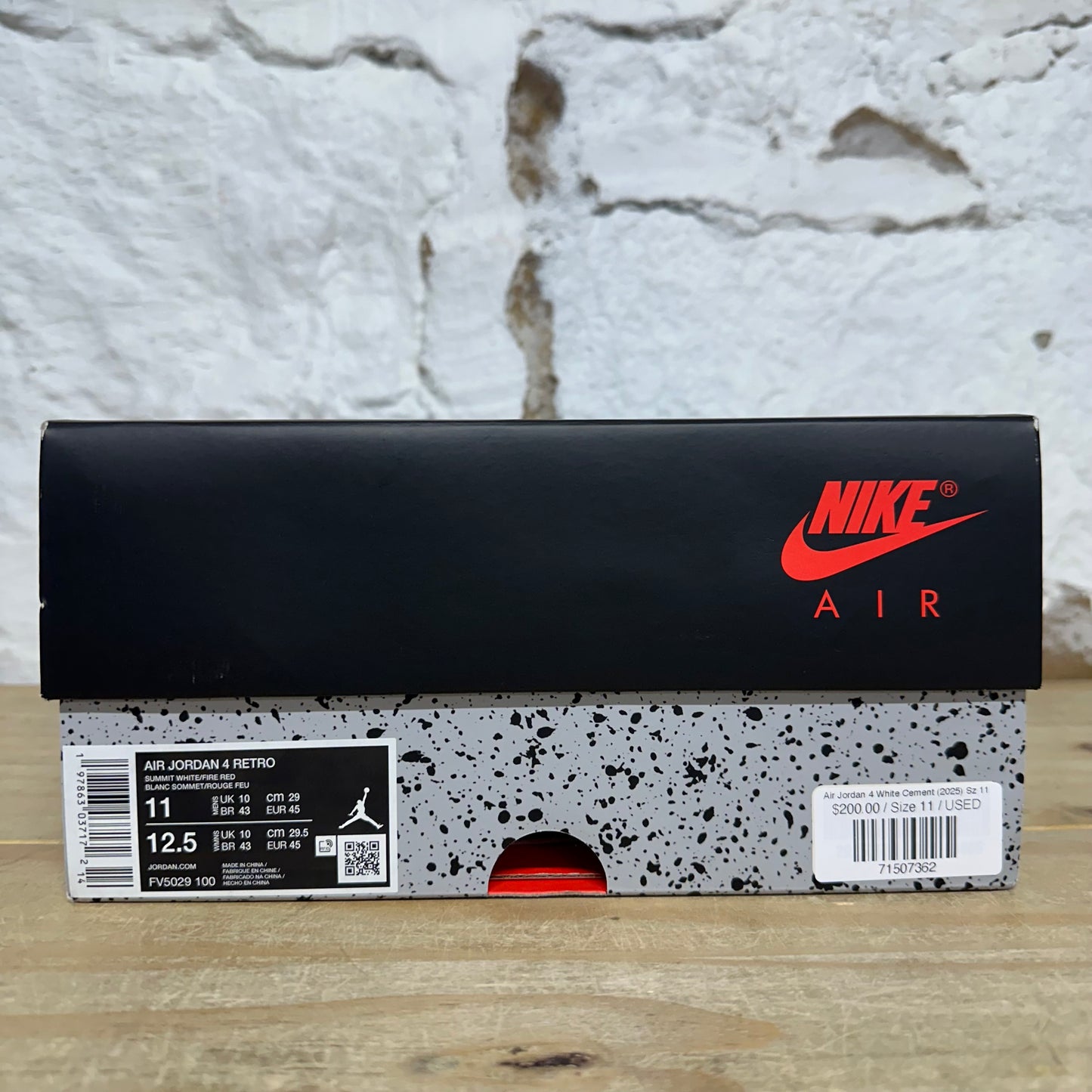 Air Jordan 4 White Cement (2025) Sz 11