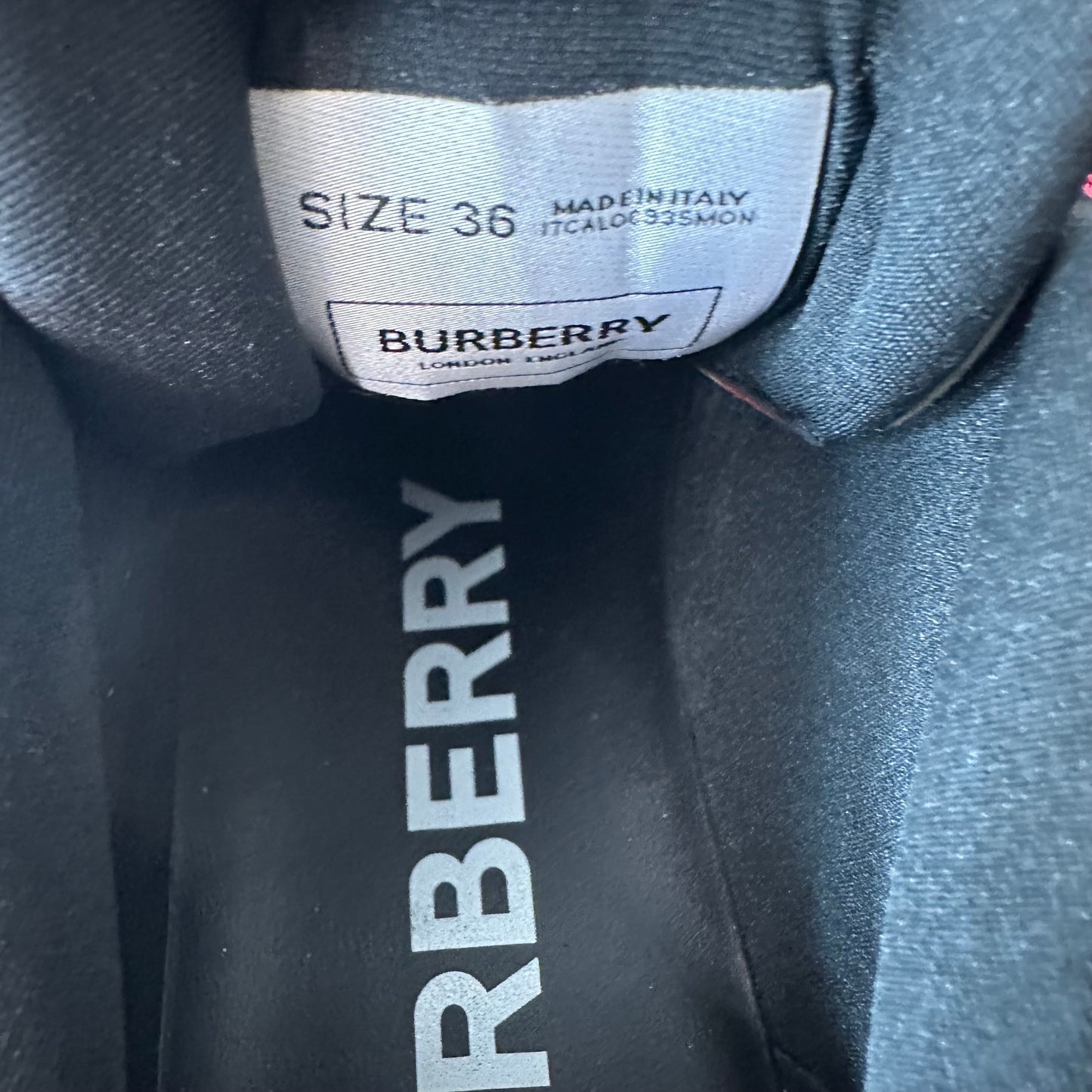 Burberry Arthur Plaid Red Black Sneaker Sz 4.5 (36)