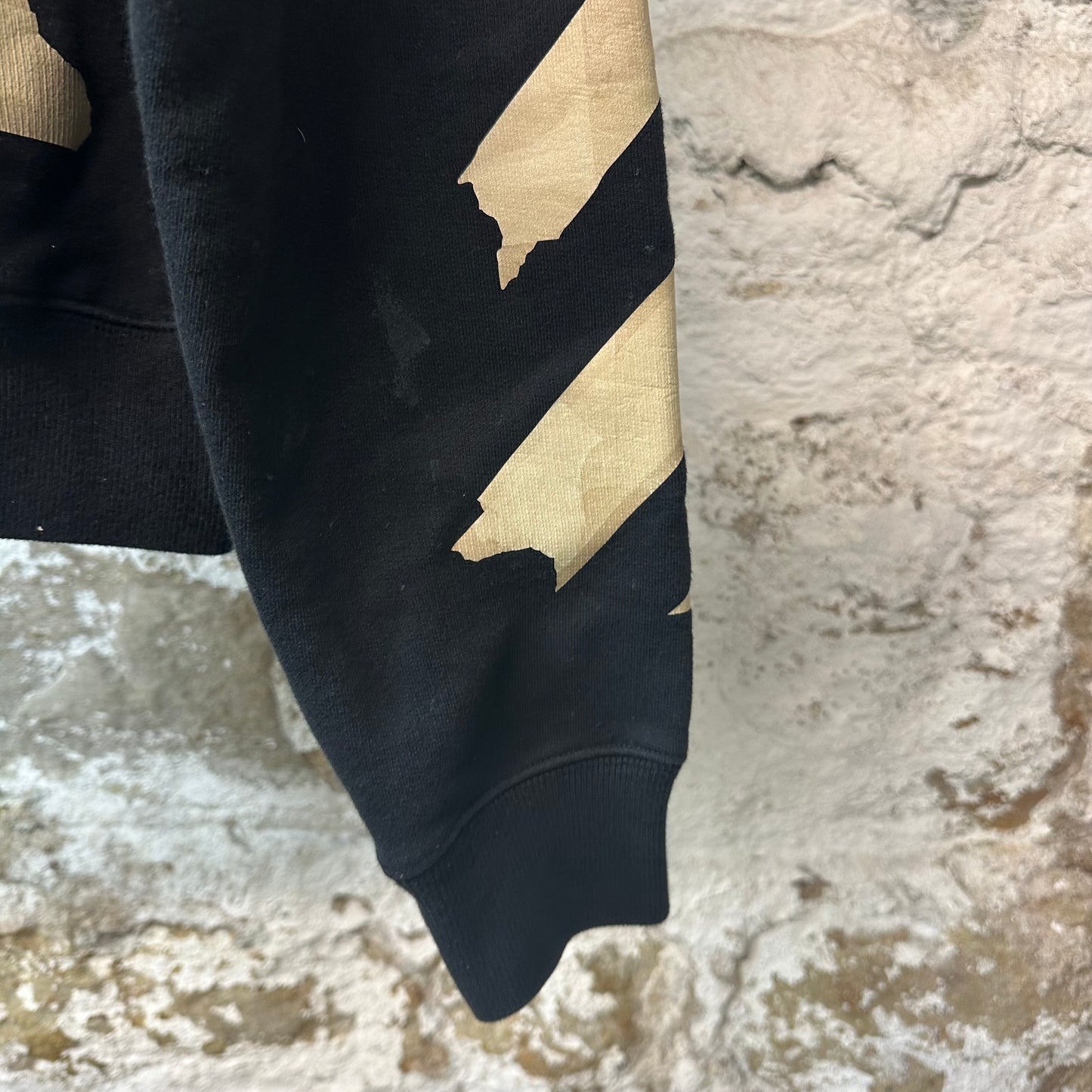 Off White Tape Hoodie Black Sz XS