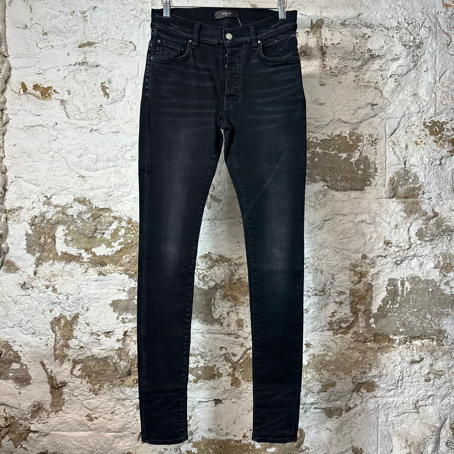 Amiri Plain Faded Black Denim Jeans Sz 28