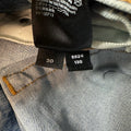Amiri MX1 Cream Woven Core Logo Blue Denim Jeans Sz 30
