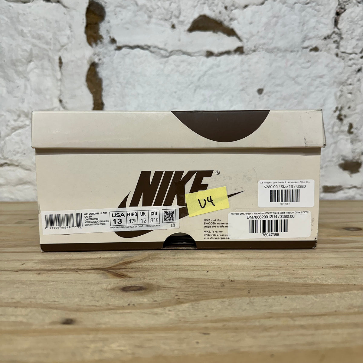 Air Jordan 1 Low Travis Scott Medium Olive Sz 13