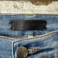Amiri Green Camo Bones Blue Denim Jeans Sz 33