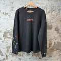 Gallery Dept Spellout Paint Splatter L/s Black Sz L