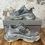 Balenciaga Triple S Gray Dyed Sneaker Sz 7 (40)