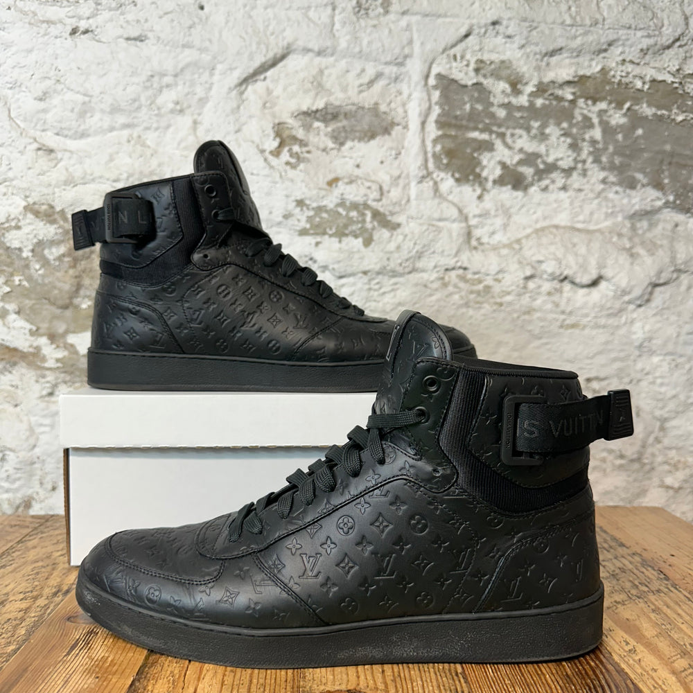 Louis Vuitton High Black Monogram Rivoli Sneaker Sz 12.5 (11LV)