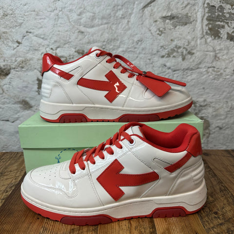 Off White Out Of Office Red White Patent Sz 12 (45)