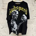 Godspeed Robots Yellow Spellout Black T-Shirt Sz 2XL