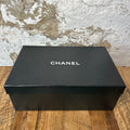 Chanel Silver CC Laminated Suede Trainer Sneaker Sz 6 (38.5)