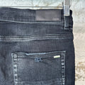 Amiri MX1 Black Gray Patch Black Denim Jeans Sz 34