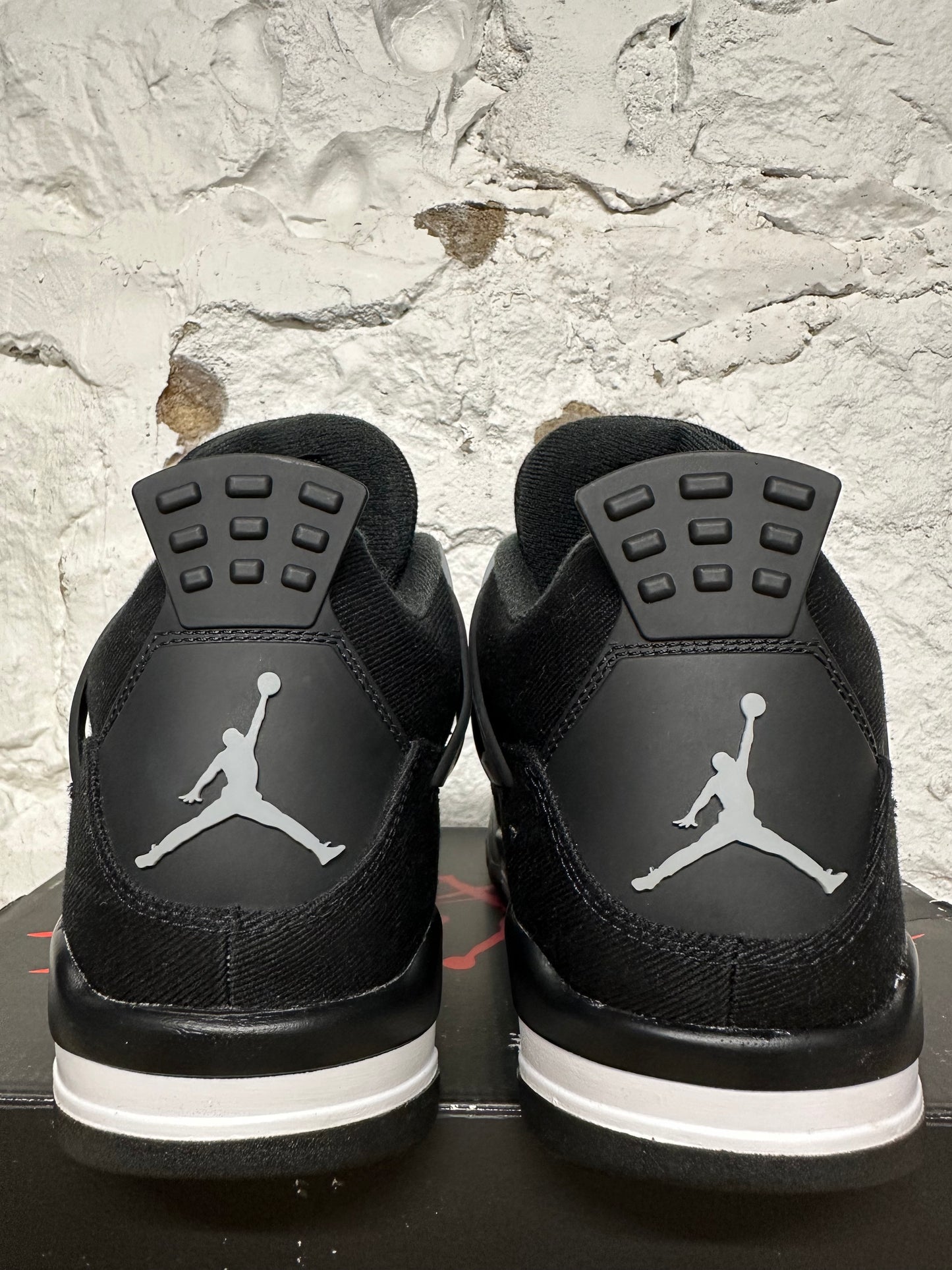 Air Jordan 4 Black Canvas Sz 11