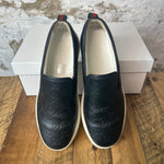 Gucci Black Embossed Slip On Shoes Sz 7.5 No Box