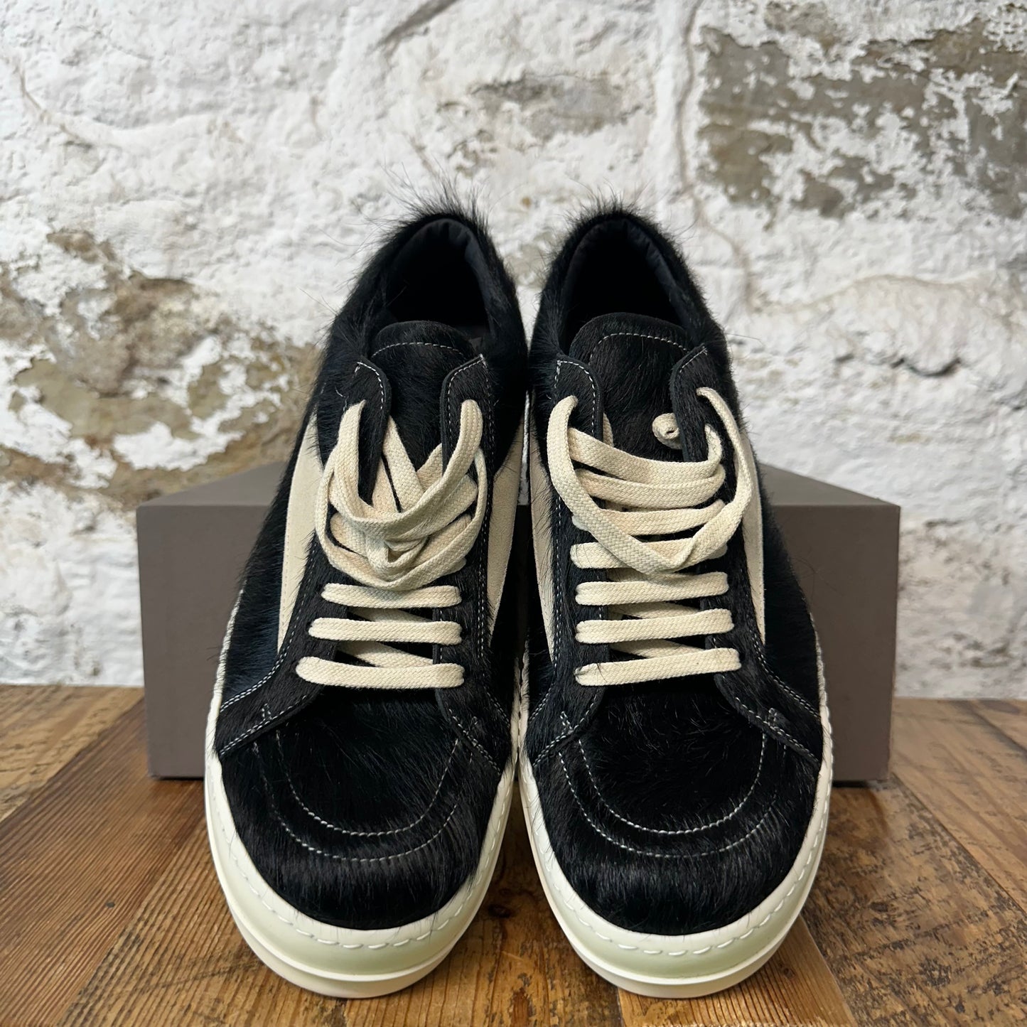 Rick Owens Pony Hair Black Milk Vintage Sneaker DS