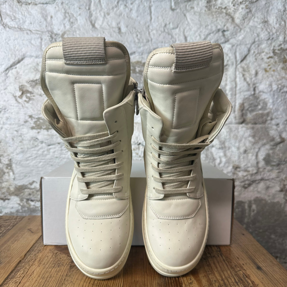 Rick Owens High Geobasket Milk Sneaker Sz 10 (43)