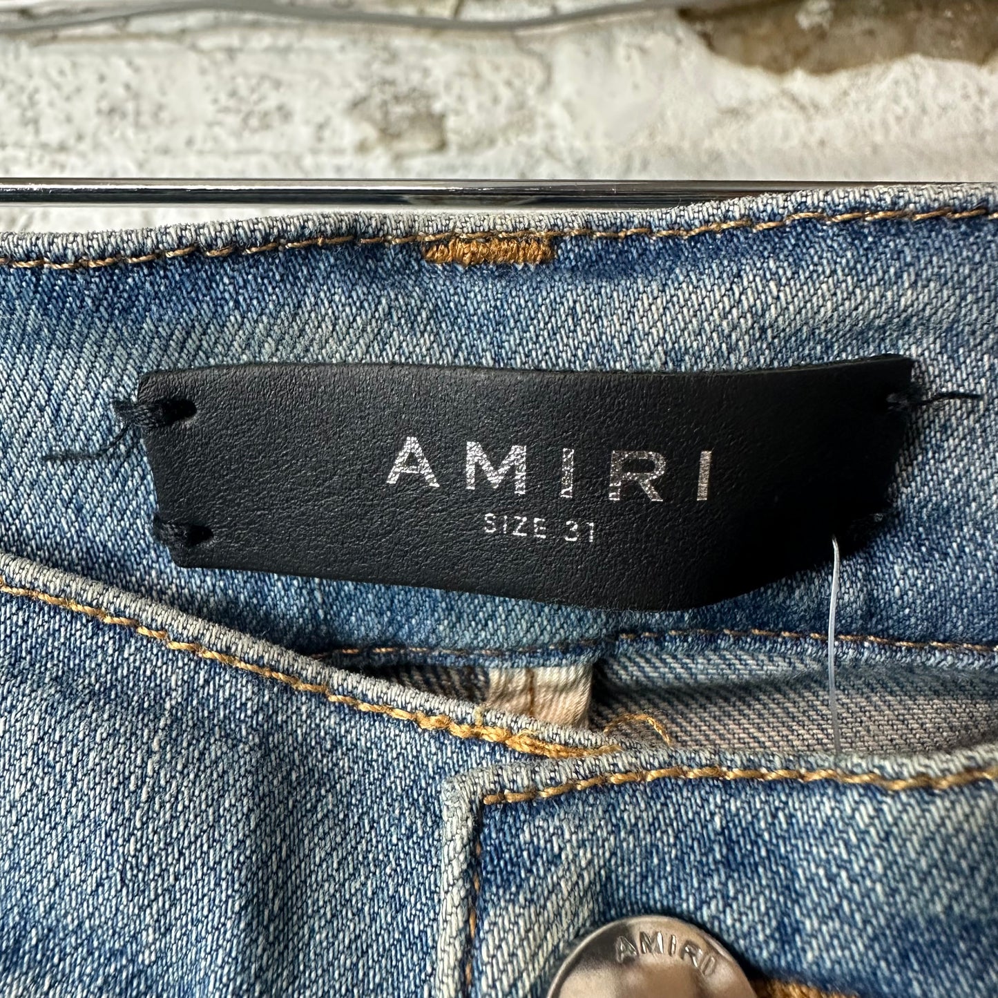 Amiri MX2 Blue Patch Blue Denim Jeans Sz 31