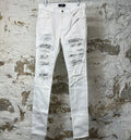 Amiri MX1 Black Paisley White Denim Jeans Sz 31
