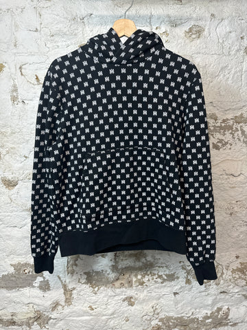 Amiri Small AM AOP Hoodie Black Sz XS