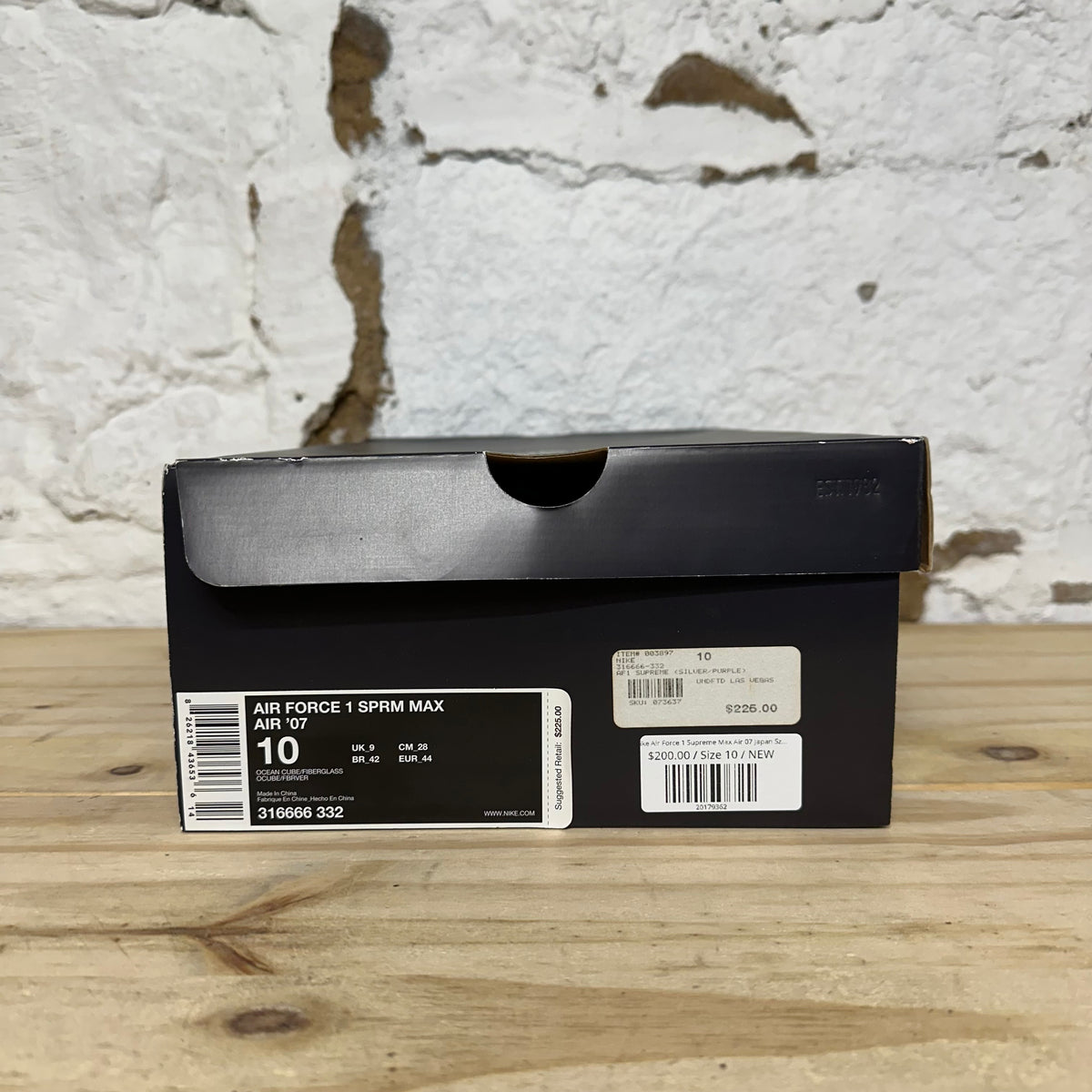 Nike Air Force 1 Supreme Max Air 07 Japan Sz 10 DS