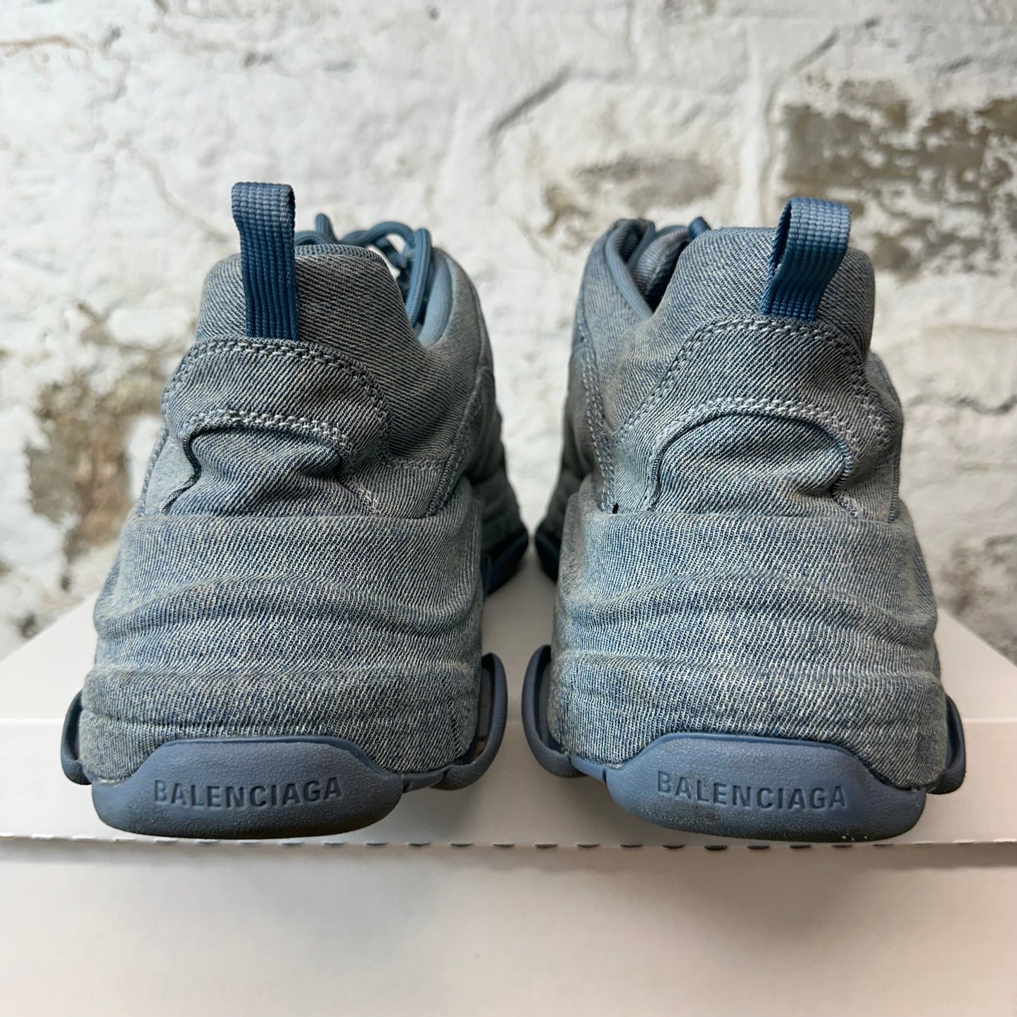 Balenciaga Triple S Blue Denim Sneaker Sz 14 (47)