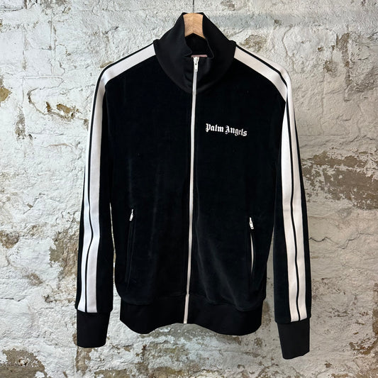 Palm Angels Black Velour Track Jacket Sz M