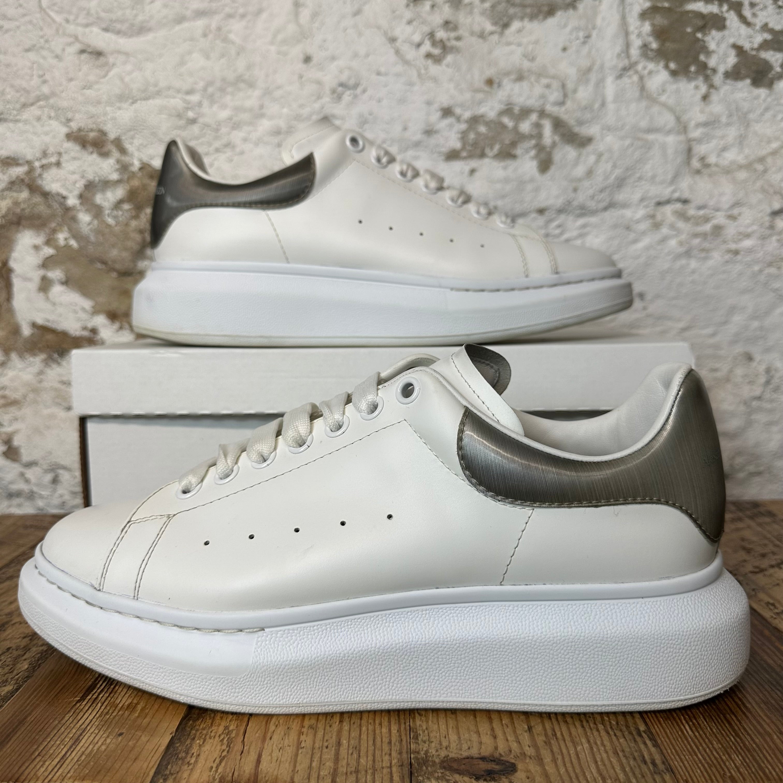 Alexander Mcqueen Gray Tab White Sneaker Sz 10.5 (43.5) No Box