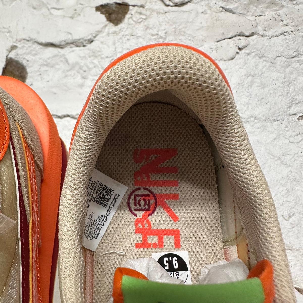 Nike LD Waffle Sacai CLOT Orange Blaze Sz 9.5 DS