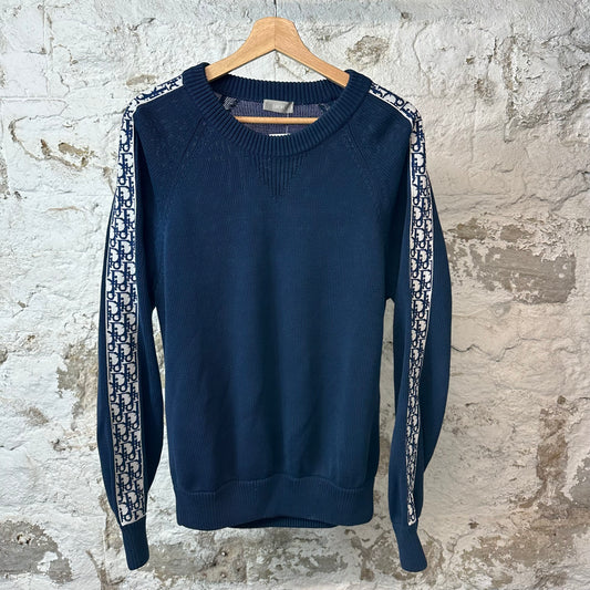 Dior Sleeve Monogram Navy Sweater Sz M
