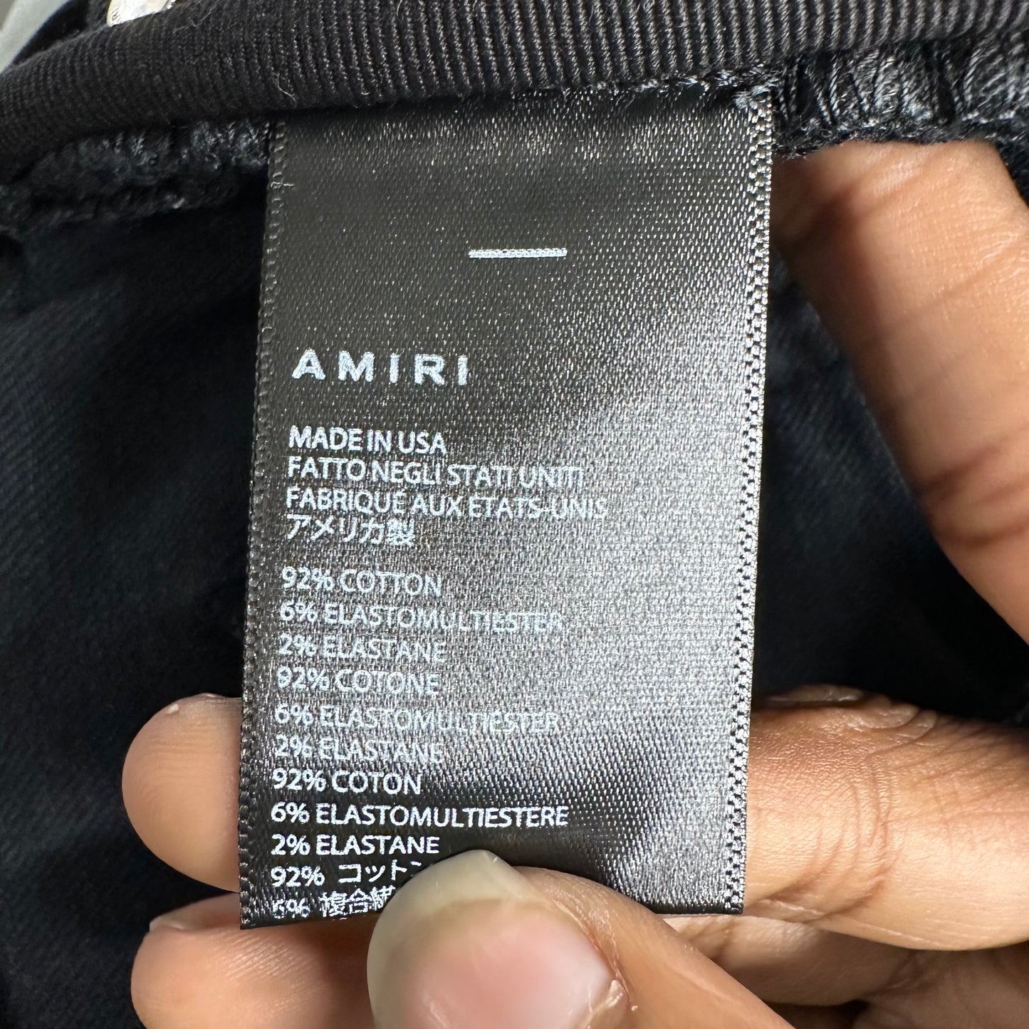 Amiri Plain Faded Black Distressed Denim Jeans Sz 32