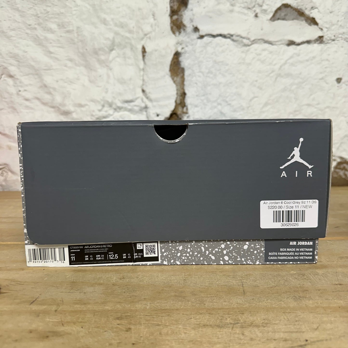 Air Jordan 6 Cool Grey Sz 11 DS