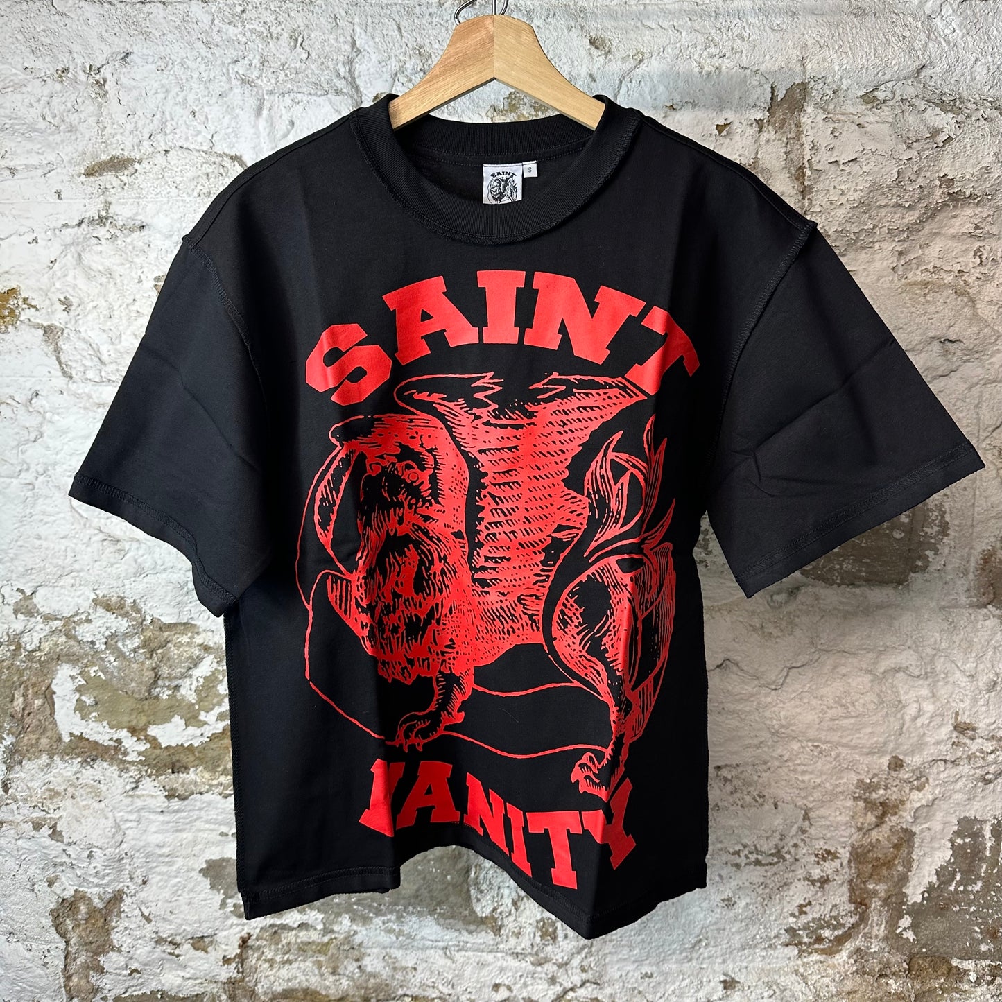 Saint Vanity Red Griffin Black T-Shirt