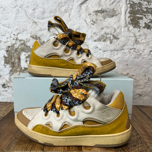 Lanvin Curb Multicolor Lace Yellow White Sneaker Sz 10 (43)