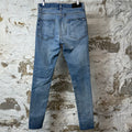 Amiri MX1 Camo Patch Blue Denim Jeans Sz 30