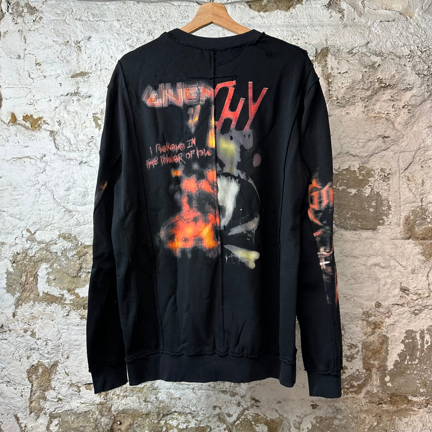 Givenchy Heavy Metal Black Crewneck Sz S