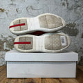 Prada Americas Cup Red Patent Grey White Sneaker Sz 8