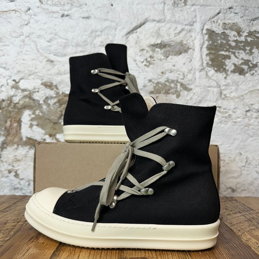 Rick Owens High Hexa Lace Black Milk Sneaker Sz 8 (41)