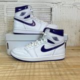 Air Jordan 1 High Purple Metallic Sz 5.5(7W)