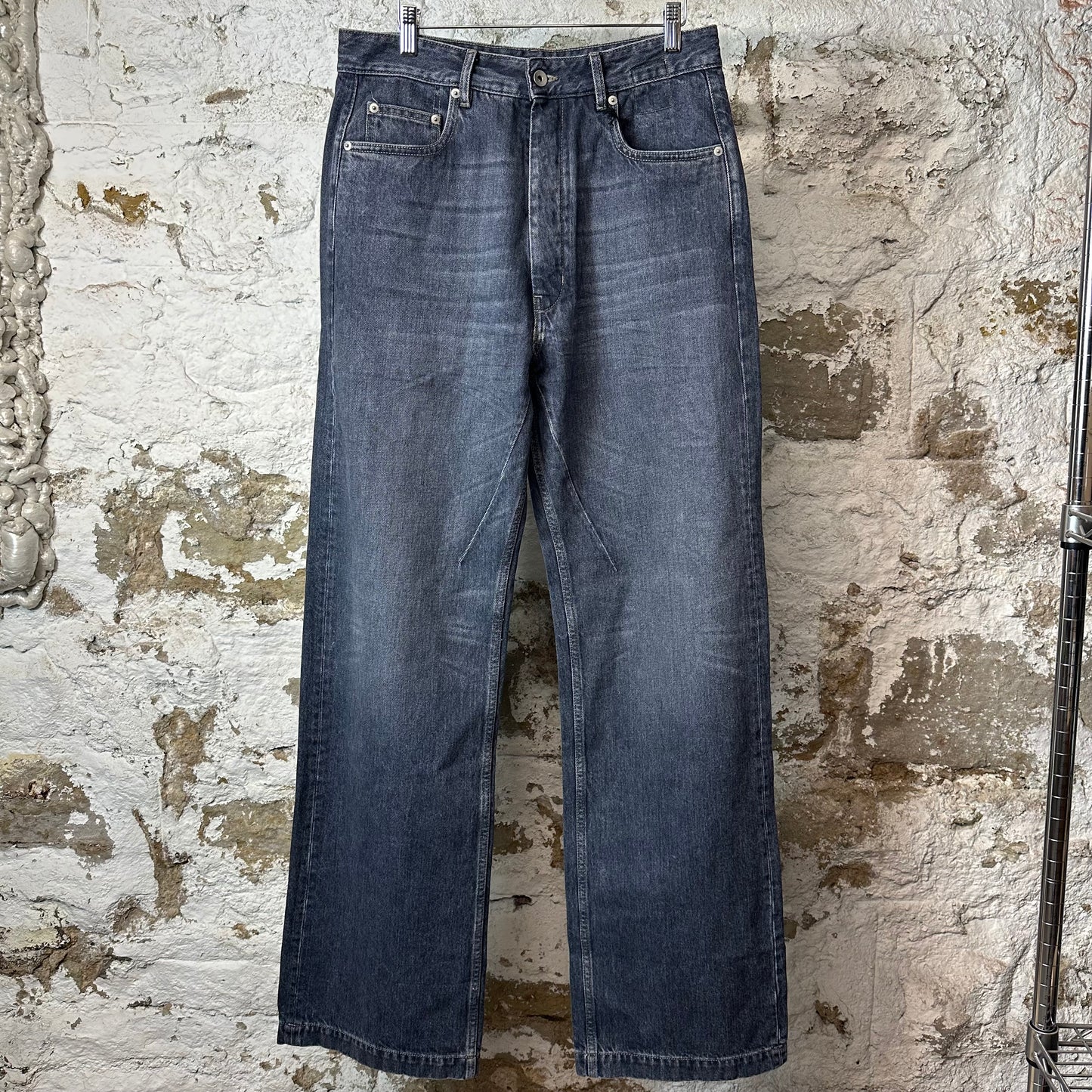 Rick Owens GETH Washed Grey Denim Jeans Sz 30 DS