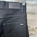 Amiri MX2 Black Patch Black Denim Jeans Sz 30