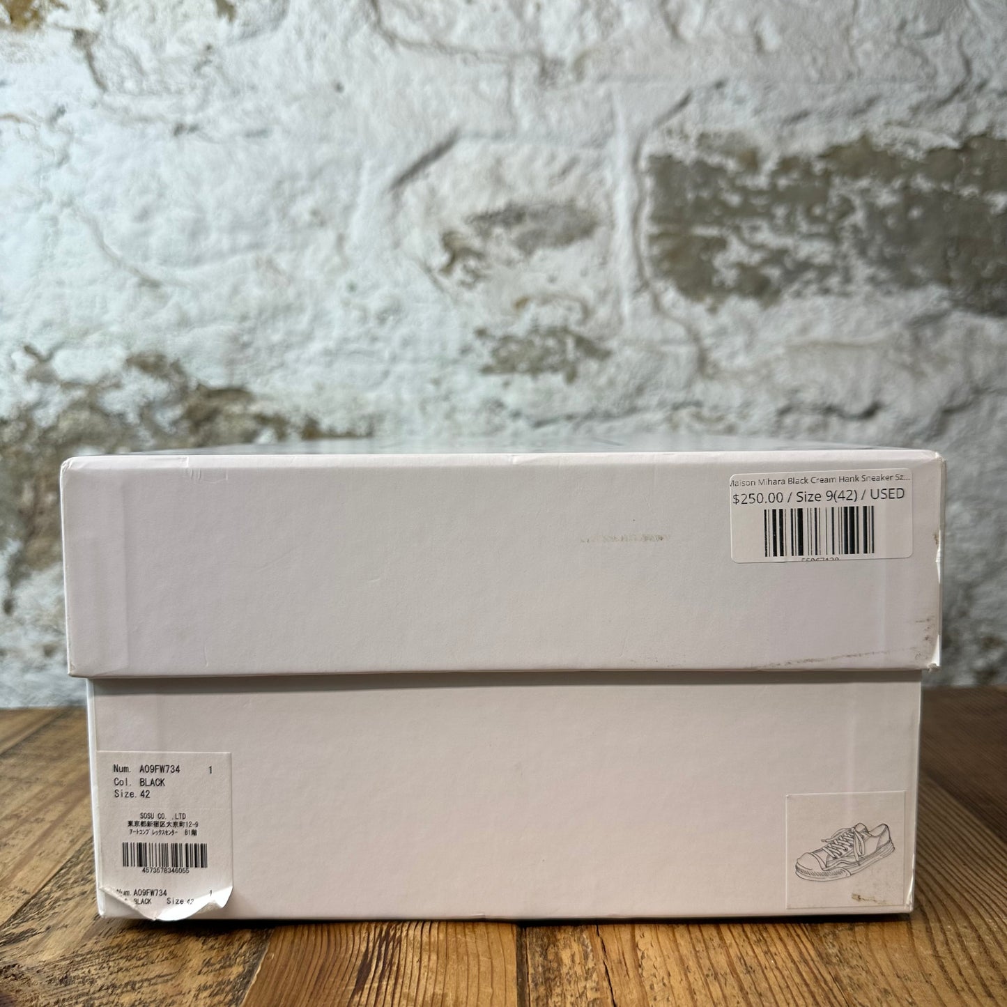 Maison Mihara Black Cream Hank Sneaker Sz 9 (42)