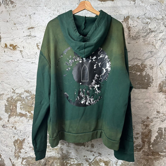 Who Decides War Stained Glass Green Hoodie Sz M