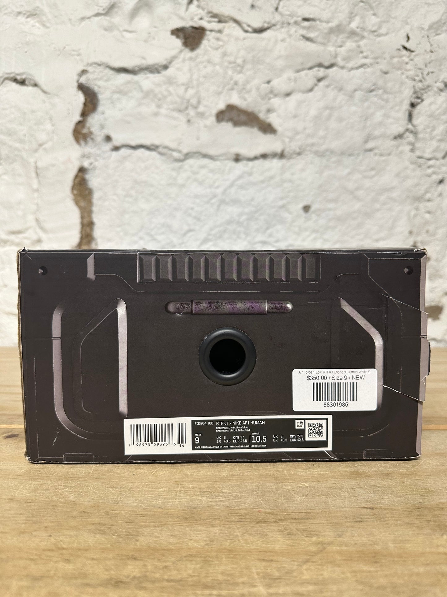 Nike Air Force 1 Low RTFKT Clone x Human White Sz 9 DS