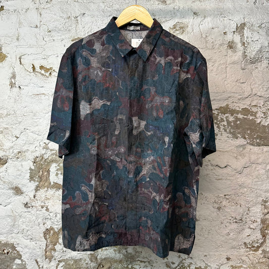 Dior Peter Doig Multicolor Oblique Button Up Shirt Sz XL